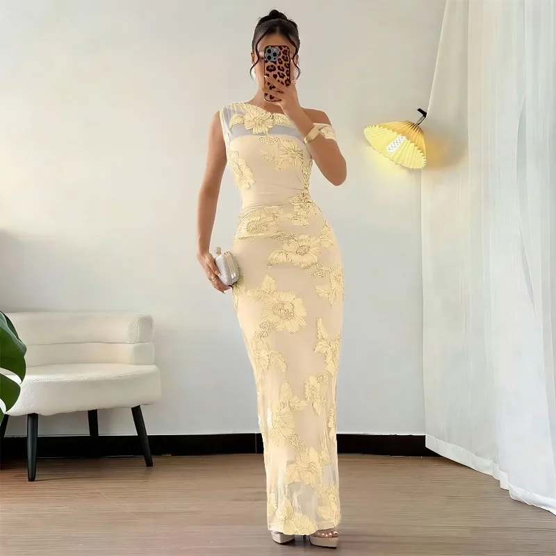 GUWU Fashion Women's Dress with Elegant Temperament Mesh Diagonal Shoulder Bag Hip Maxi Long Dress
GUWU Fashion Women's Dress with Elegant Temperament Mesh Diagonal Shoulder Bag Hip Maxi Long Dress