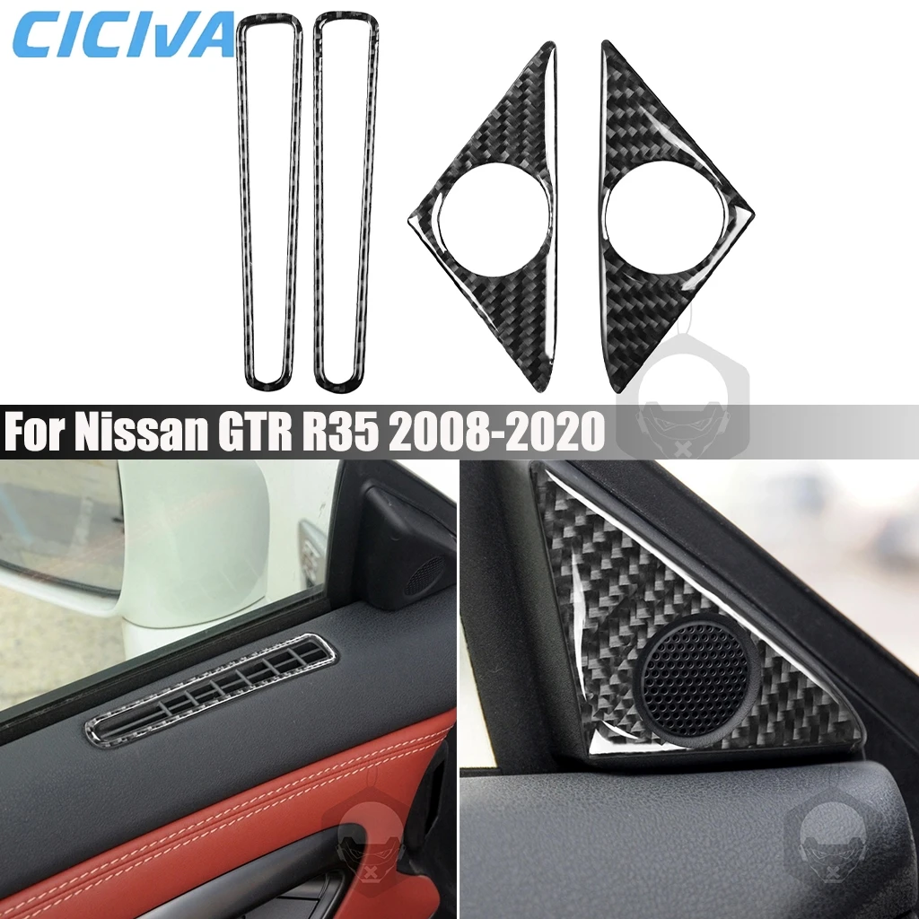 Carbon Fiber Car Accessories Window Air Vent Door Speaker Horn Interior Cover Modified Trim Sticker For Nissan GTR R35 2008-2020
Carbon Fiber Car Accessories Window Air Vent Door Speaker Horn Interior Cover Modified Trim Sticker For Nissan GTR R35 2008-2020