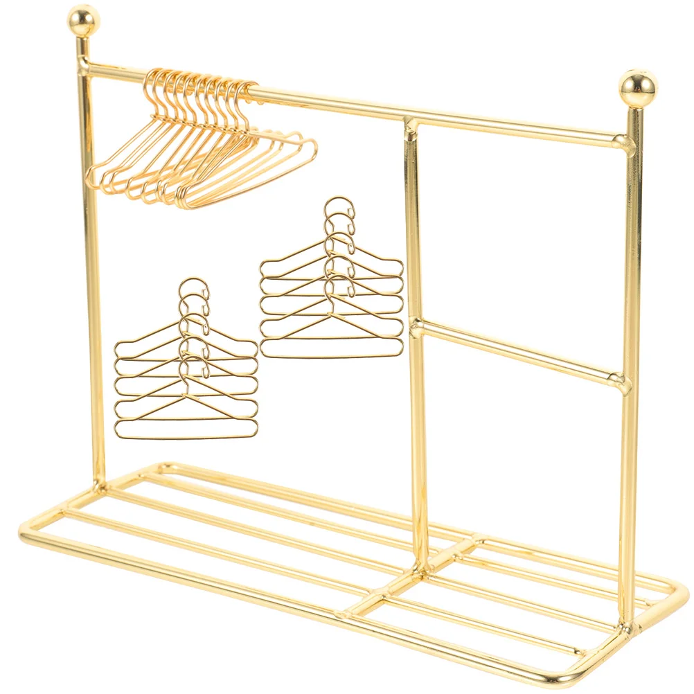 21 Pcs Hanging Clothes Storage Display Stand Coat Hangers Micro Toys Mini Rack 15x12cm Iron Holder
21 Pcs Hanging Clothes Storage Display Stand Coat Hangers Micro Toys Mini Rack 15x12cm Iron Holder