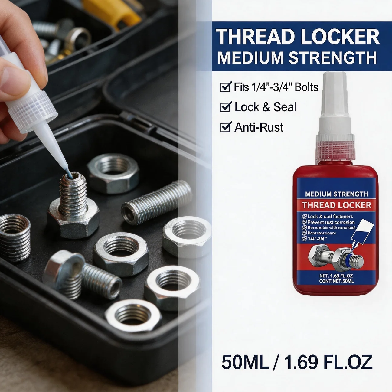 Fixing Adhesive 243 Screw Lock Threadlocker Screw Glue Thread Locking Agent Anaerobic Glue Anti-loose Universal Thread Sealants
Fixing Adhesive 243 Screw Lock Threadlocker Screw Glue Thread Locking Agent Anaerobic Glue Anti-loose Universal Thread Sealants