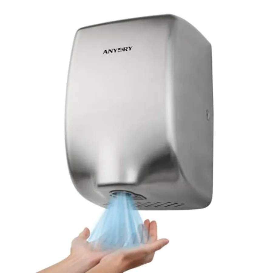 Commercial home compact hand dryer, stainless steel finish, silver color, high-speed 1350W airflow for fast drying and space-sa
Commercial home compact hand dryer, stainless steel finish, silver color, high-speed 1350W airflow for fast drying and space-sa
