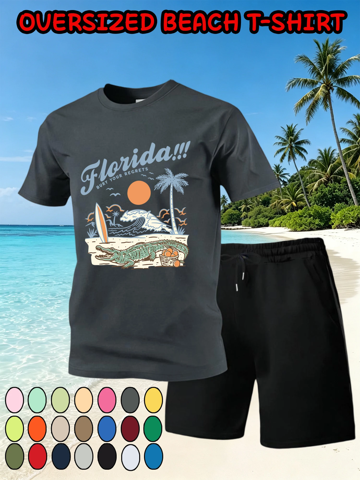 Florida Beach Sunset Scence Print Men T-Shirts Sets Cotton Crewneck T Shirt Loose Summer Shorts Pocket Breathable Wide-Leg Pants
Florida Beach Sunset Scence Print Men T-Shirts Sets Cotton Crewneck T Shirt Loose Summer Shorts Pocket Breathable Wide-Leg Pants