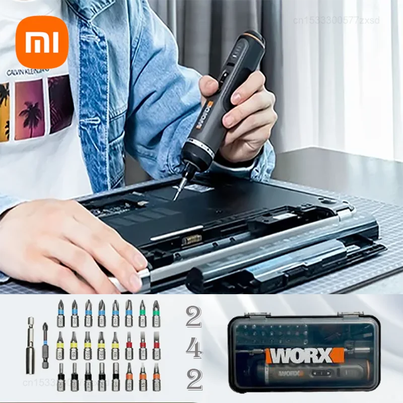 Набор электрических отверток Xiaomi Worx 4 в WX242, умный беспроводной электрический шуруповерт, аккумуляторная батарея, мини-дрель, магнитные Биты
Набор электрических отверток Xiaomi Worx 4 в WX242, умный беспроводной электрический шуруповерт, аккумуляторная батарея, мини-дрель, магнитные Биты