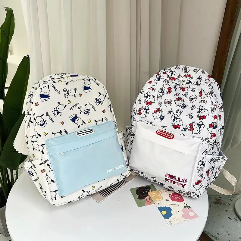 Cute Sanrios Hello Kittys Cinnamoroll Backpack High-Capacity Good-Looking Waterproof Light Backpack Cartoon Festival Gift 
Cute Sanrios Hello Kittys Cinnamoroll Backpack High-Capacity Good-Looking Waterproof Light Backpack Cartoon Festival Gift