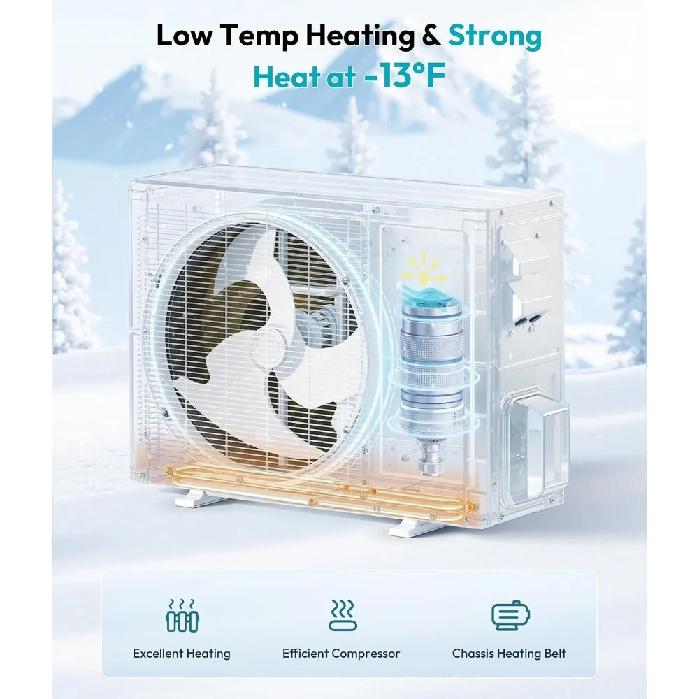 Mini Split Air Conditioner Heat Pump 12000 BTU 20 SEER2 110V/115V Pre-charged Inverter with Wifi Control Cools 750 Sq.Ft, Custom
Mini Split Air Conditioner Heat Pump 12000 BTU 20 SEER2 110V/115V Pre-charged Inverter with Wifi Control Cools 750 Sq.Ft, Custom