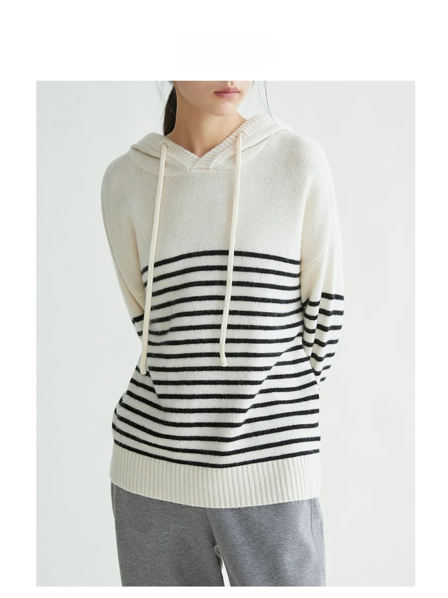 LIMONN Woolen Knitted Hat Sweater Women's Faionable Striped Hoodie Winter New Sle Top Layered Clothing OL Sle Long Sve
LIMONN Woolen Knitted Hat Sweater Women's Faionable Striped Hoodie Winter New Sle Top Layered Clothing OL Sle Long Sve