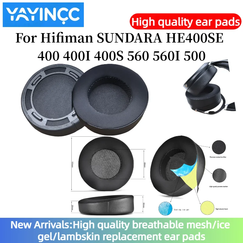 YAYINCC Replacement Cooling Gel Football mesh Ear Pads For Hifiman SUNDARA HE400SE 400 400I 400S 560 560I 500 Headphones
YAYINCC Replacement Cooling Gel Football mesh Ear Pads For Hifiman SUNDARA HE400SE 400 400I 400S 560 560I 500 Headphones