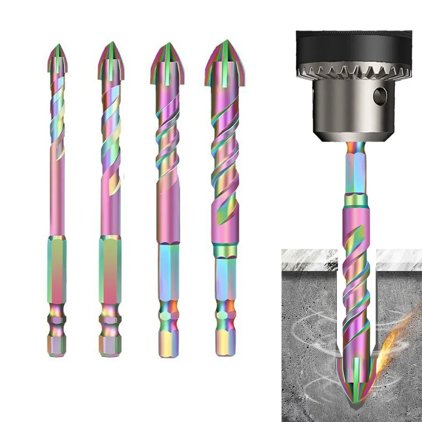 Carbide Drill Bits For Glass Drill Bit Set Drill Bit 6.35mm Shank Dry Wet Usage Easy To Use Marked Specifications
Carbide Drill Bits For Glass Drill Bit Set Drill Bit 6.35mm Shank Dry Wet Usage Easy To Use Marked Specifications