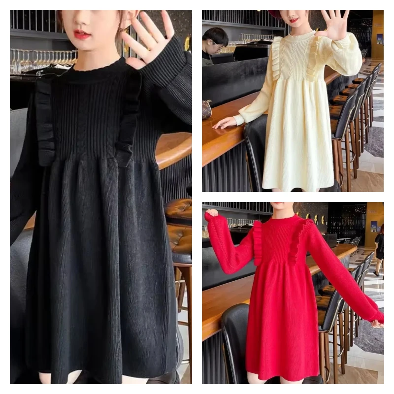 Горячее Kawaii модное трикотажное платье для девочек, студенческое осенне-зимнее повседневное свитер с круглым вырезом и рисунком, вязаная юбка, детская одежда
Горячее Kawaii модное трикотажное платье для девочек, студенческое осенне-зимнее повседневное свитер с круглым вырезом и рисунком, вязаная юбка, детская одежда