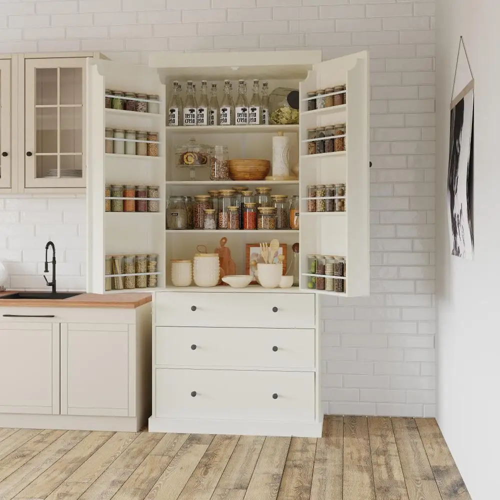 TOPMAX 77inch Farmhouse Kitchen Pantry Freestanding Tall Cupboard Storage Cabinet 3 Adjustable Shelves 8 Door Shelves 3 Drawers
TOPMAX 77inch Farmhouse Kitchen Pantry Freestanding Tall Cupboard Storage Cabinet 3 Adjustable Shelves 8 Door Shelves 3 Drawers