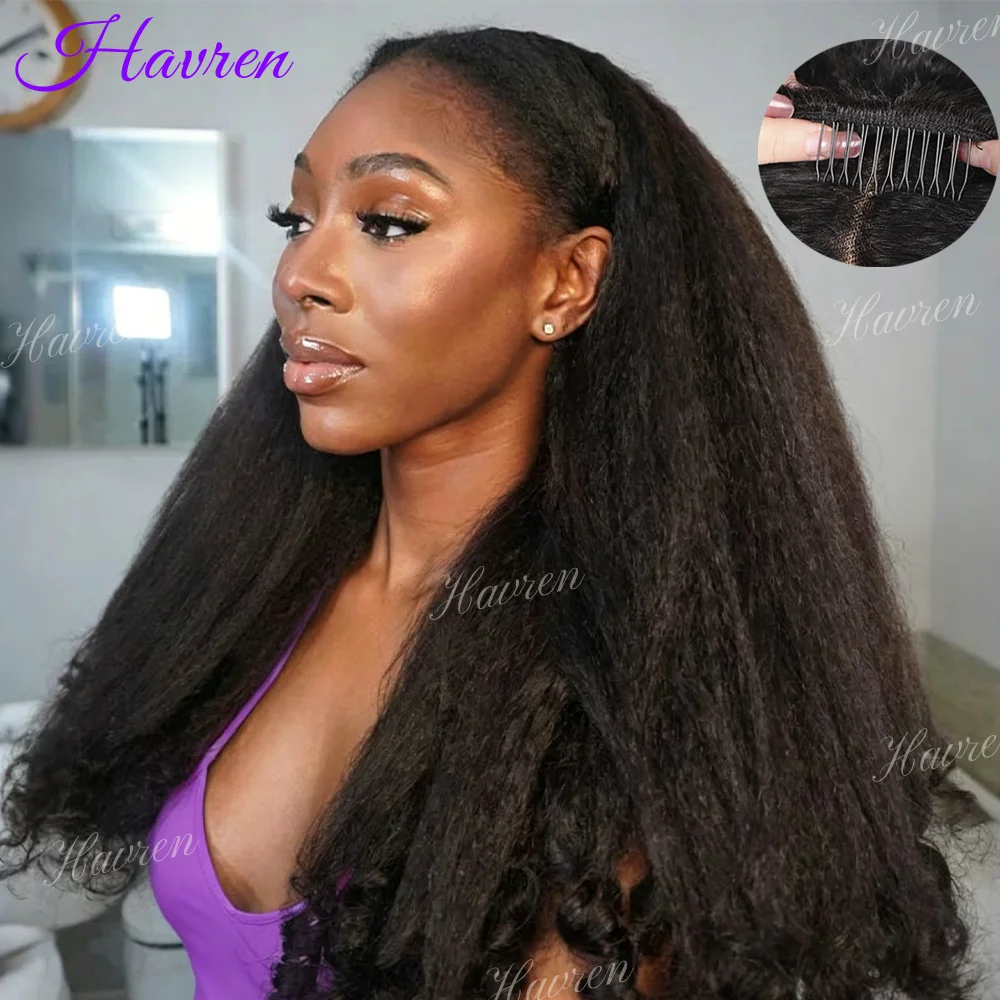 Havren Hair Kinky Straight Half Wig Human Hair Glueless Wig Human Hair Ready to Wear 3 IN 1 Half Wig Yaki Glueless Half Wigs
Havren Hair Kinky Straight Half Wig Human Hair Glueless Wig Human Hair Ready to Wear 3 IN 1 Half Wig Yaki Glueless Half Wigs