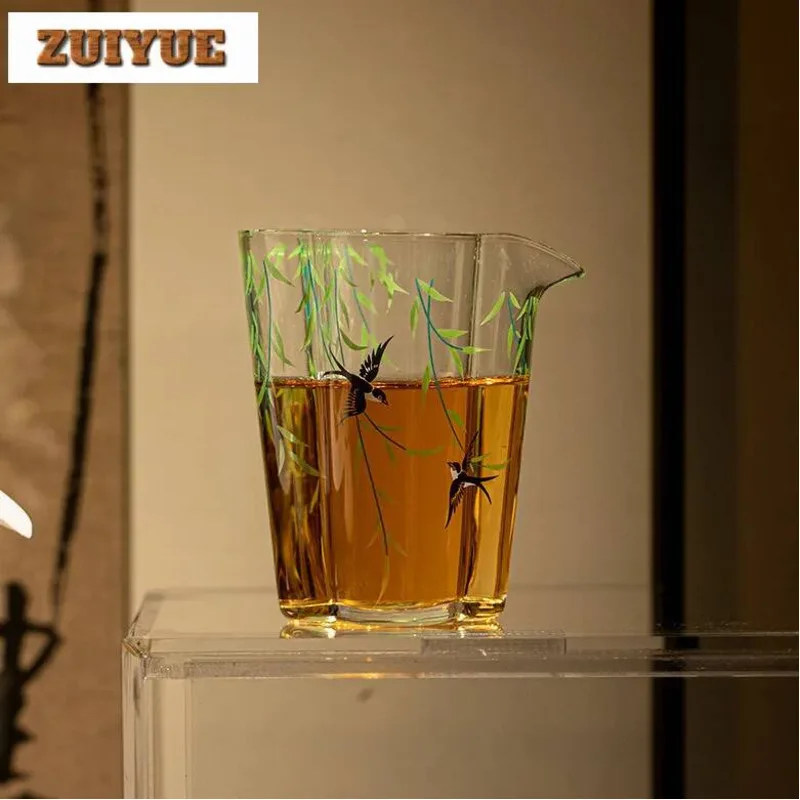 230ml High Borosilicate Glass Willow Swallow Tea Pitcher Pour Tea Cha Hai Dispenser Justice Cup Fair Mug Tea Services Accessorie
230ml High Borosilicate Glass Willow Swallow Tea Pitcher Pour Tea Cha Hai Dispenser Justice Cup Fair Mug Tea Services Accessorie