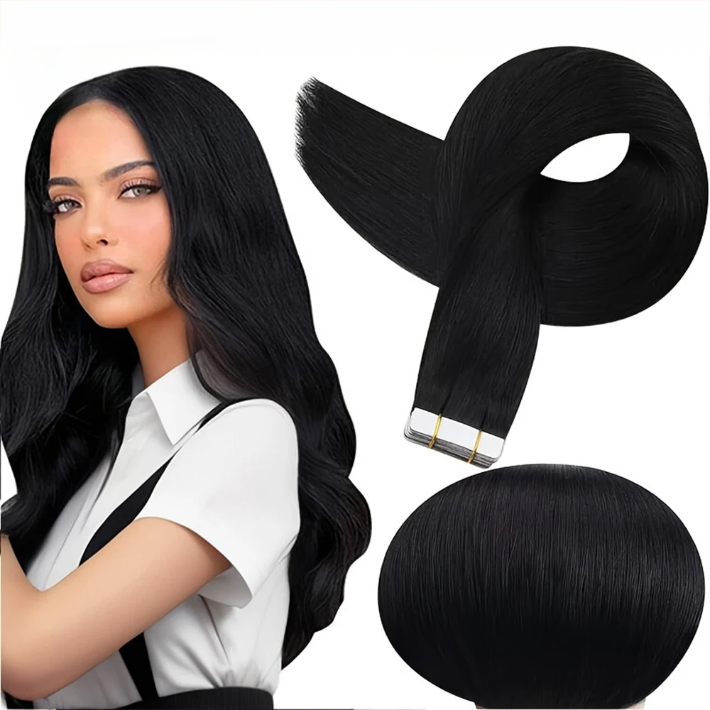 Tape in Hair Extensions Human Hair Black Straight Tape in Real Human Hair Seamless Skin Weft Tape in Hair Extensions #1B Natural
Tape in Hair Extensions Human Hair Black Straight Tape in Real Human Hair Seamless Skin Weft Tape in Hair Extensions #1B Natural