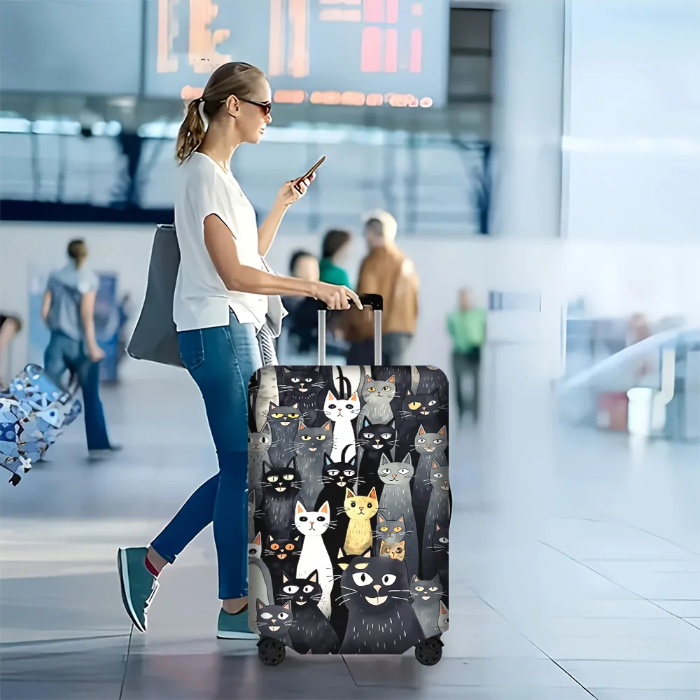 1-piece whimsical colorful cat-print luggage cover for luggage sizes 18 – 32 inches; dust and elastic travel accessories to e
1-piece whimsical colorful cat-print luggage cover for luggage sizes 18 – 32 inches; dust and elastic travel accessories to e