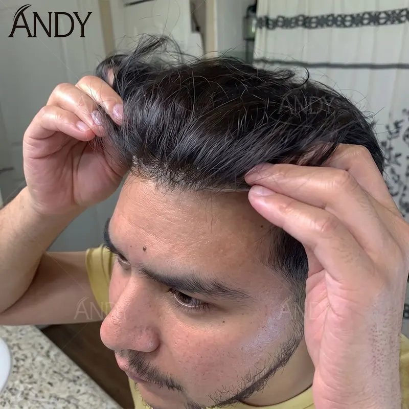 100% Human Hair Mens Toupee For Men Wig Male Wigs Wig Man Men'S Capillary Prosthesis Men Toupee 0.06-0.08mm Strong Double Knots
100% Human Hair Mens Toupee For Men Wig Male Wigs Wig Man Men'S Capillary Prosthesis Men Toupee 0.06-0.08mm Strong Double Knots