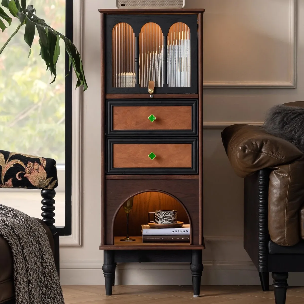 French solid wood bookcase, home small apartment TV sidecabinet, display cabinet, living room retro storage display cabinet
French solid wood bookcase, home small apartment TV sidecabinet, display cabinet, living room retro storage display cabinet