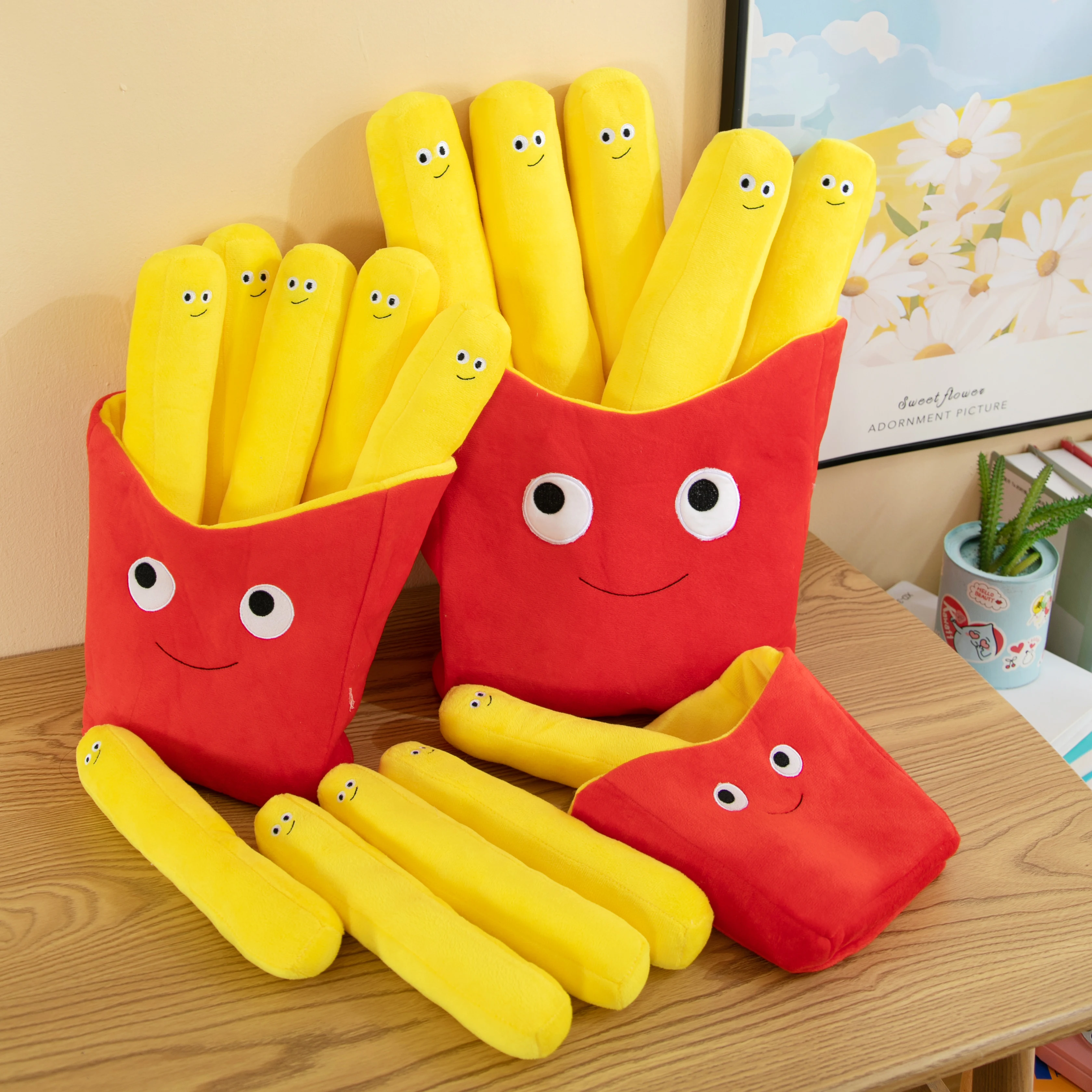 French fry plush pillow ,Creative Cute French Fries Ornament Couple Style Plush Toy Doll Small Doll For Girls Boys Birthday Gift
French fry plush pillow ,Creative Cute French Fries Ornament Couple Style Plush Toy Doll Small Doll For Girls Boys Birthday Gift