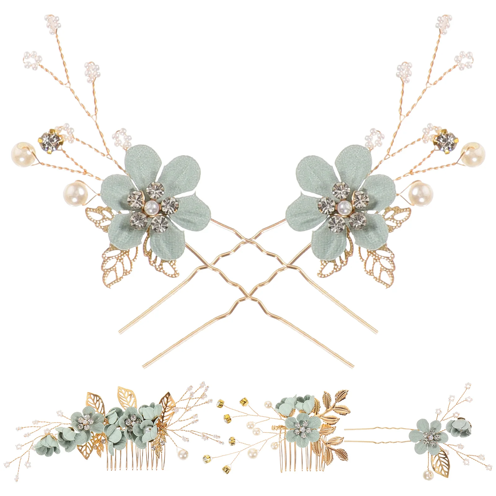 5Pcs Chic Bridal Hair Accessories Set with Rhinestone Combs Hair Pins for Wedding and Evening Events
5Pcs Chic Bridal Hair Accessories Set with Rhinestone Combs Hair Pins for Wedding and Evening Events