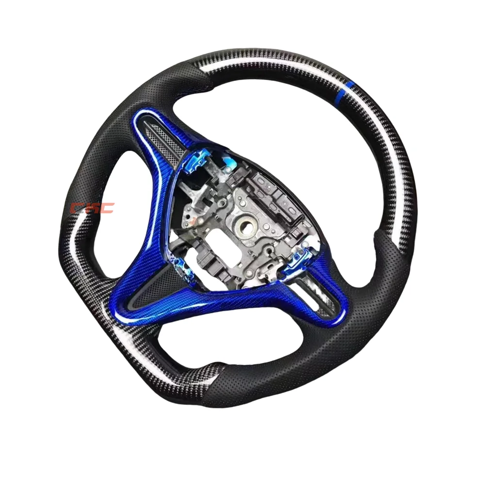Customized black Carbon Fiber Perforated Leather blue Strip steering wheel For Honda Civic 8th GEN 2006 2007 2008 2009 2010 2011
Customized black Carbon Fiber Perforated Leather blue Strip steering wheel For Honda Civic 8th GEN 2006 2007 2008 2009 2010 2011
