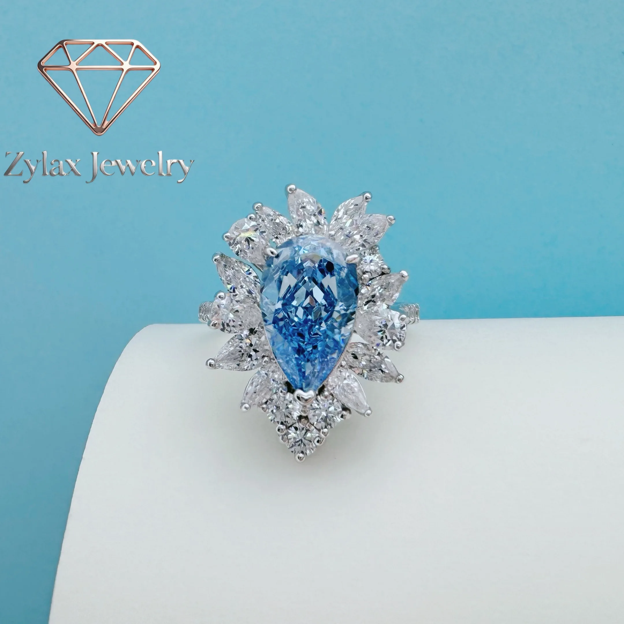 Zylax Jewelry Elegant 3.5Ct Water Drop Artificial Lab gem Female Ring 925 Sterling Silver Jewelry Wedding Ring 241r
Zylax Jewelry Elegant 3.5Ct Water Drop Artificial Lab gem Female Ring 925 Sterling Silver Jewelry Wedding Ring 241r