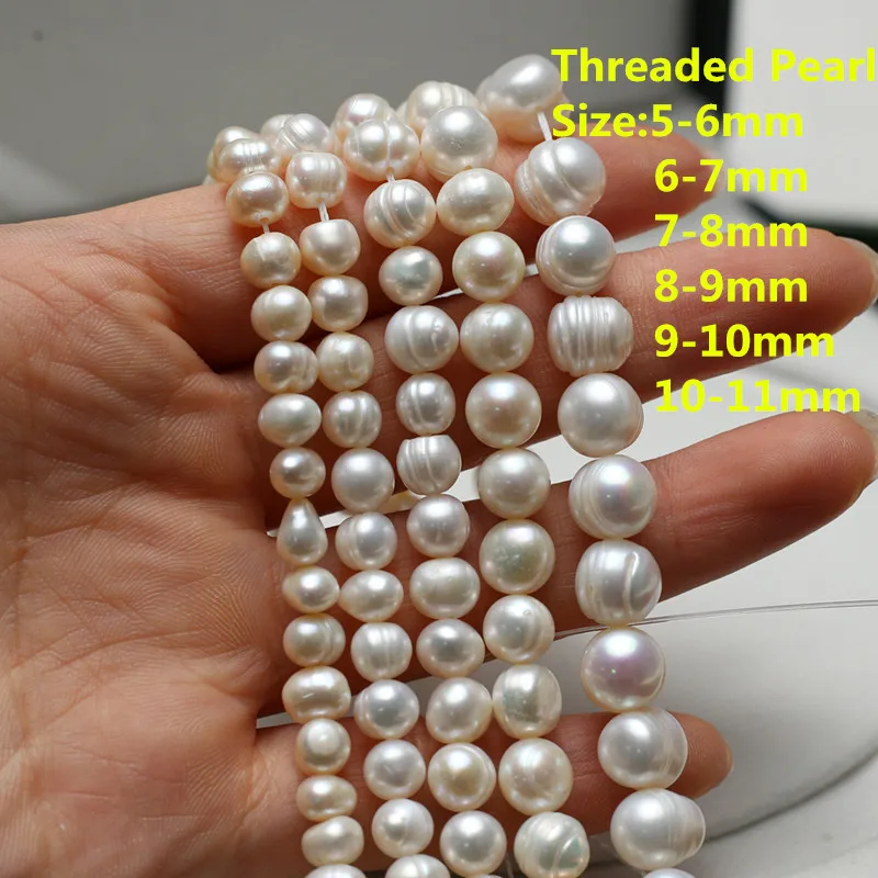 Threaded Pearl Natural Freshwater Pearl For Jewelry Making DIY Necklace Earrings Bracelet Accessory Length 18cm
Threaded Pearl Natural Freshwater Pearl For Jewelry Making DIY Necklace Earrings Bracelet Accessory Length 18cm