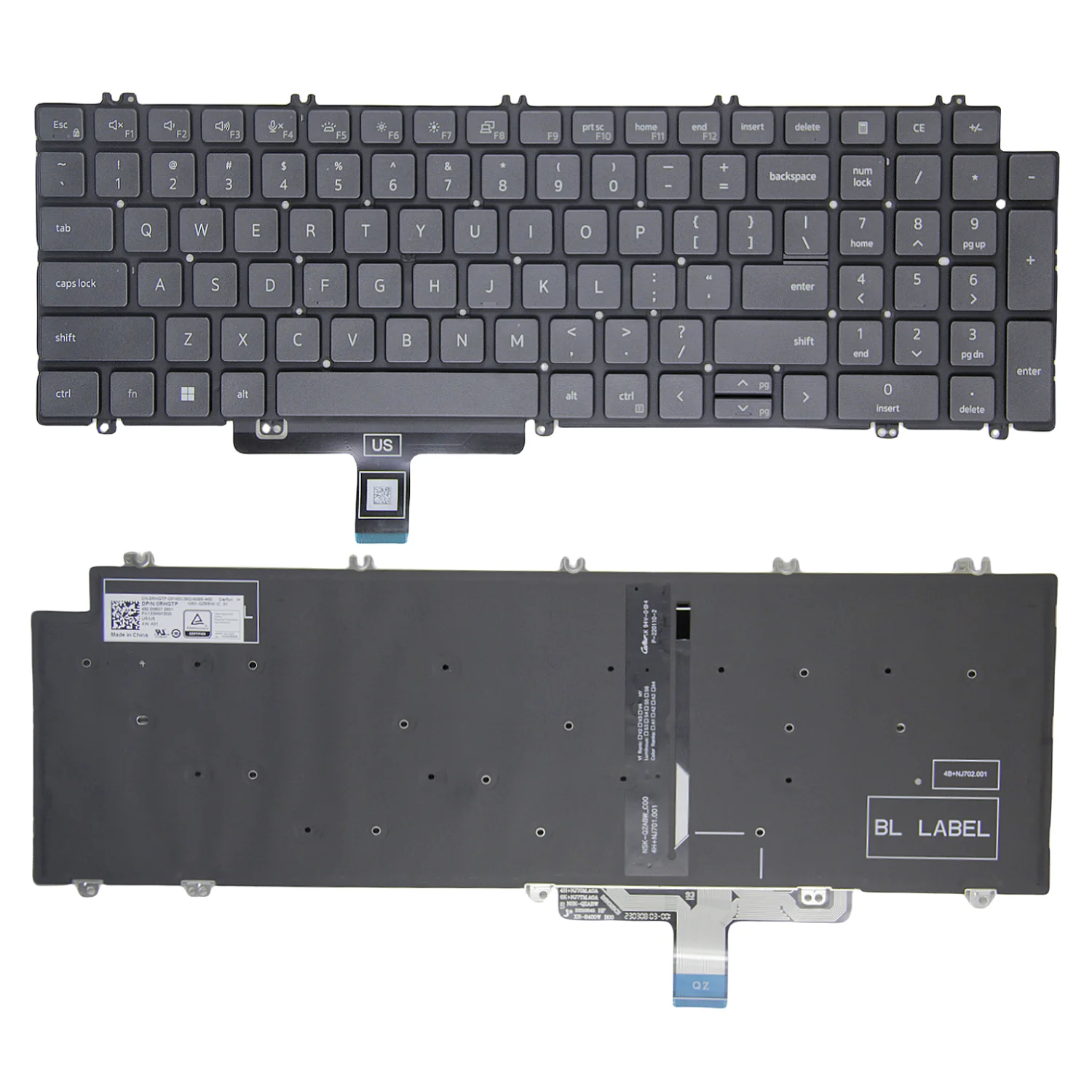 Original US Keyboard For Dell Latitude 5520 5521 5530 5531 Precision 3560 3561 3590 3591 P104F 3581 7670 7770 7680 7780 English
Original US Keyboard For Dell Latitude 5520 5521 5530 5531 Precision 3560 3561 3590 3591 P104F 3581 7670 7770 7680 7780 English