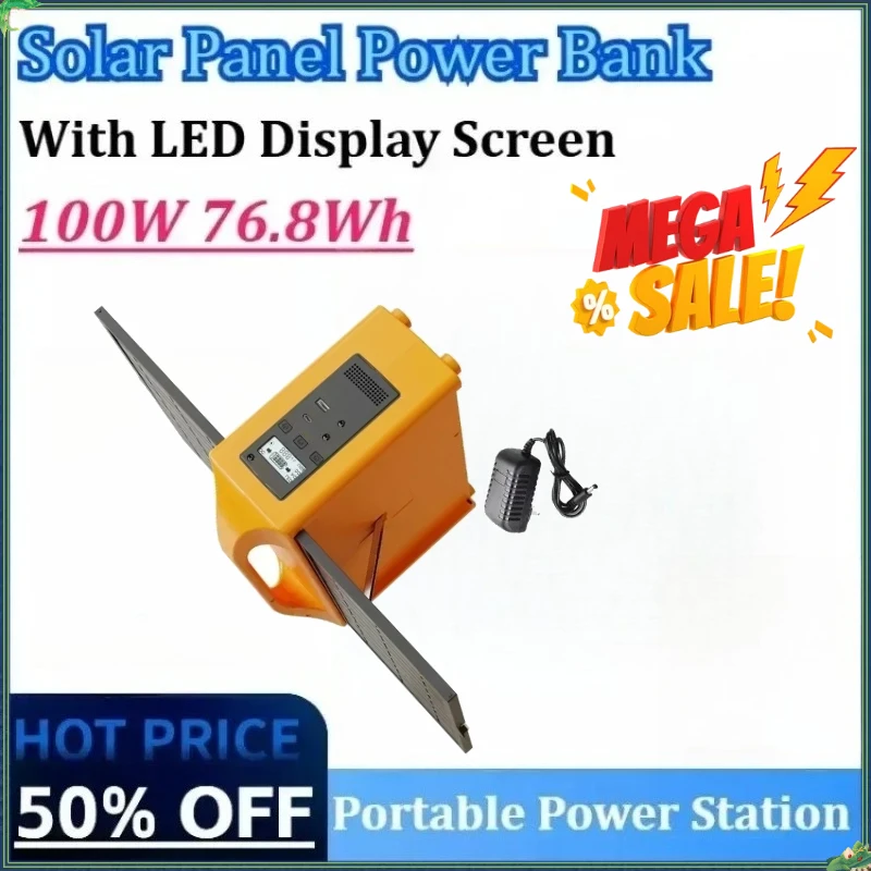 100W 110V/220V 24000mAh Portable Power Station Solar Power Generator Outdoor Camping With Solar Panel Power Bank LED For Camping
100W 110V/220V 24000mAh Portable Power Station Solar Power Generator Outdoor Camping With Solar Panel Power Bank LED For Camping