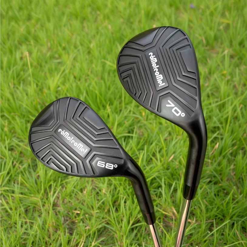 A high-angle golf putter with a blade design, 68°/70°/72°, matte black finish, sand shaft with high rebound and deep grooves for
A high-angle golf putter with a blade design, 68°/70°/72°, matte black finish, sand shaft with high rebound and deep grooves for