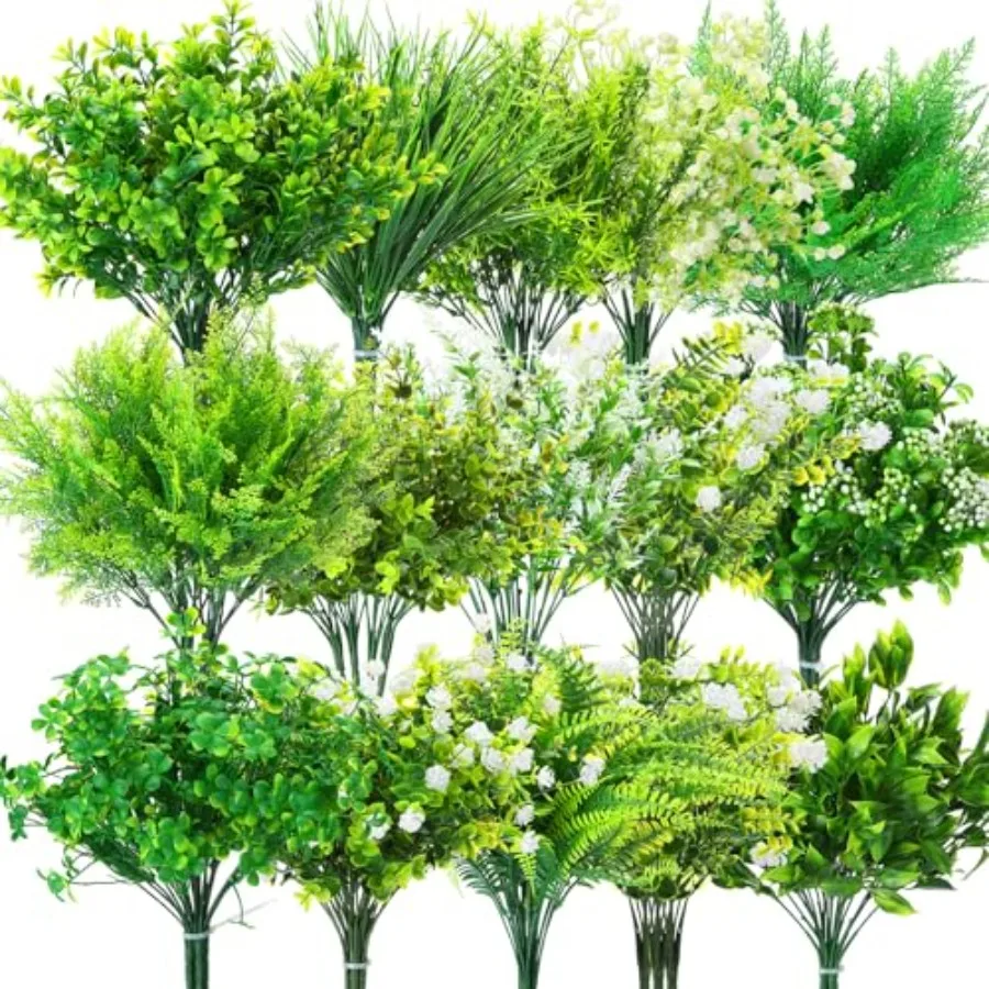 60 Bundles Outdoor Artificial Flowers Bulk: Artificial Plants 15 Styles UV Resistant Plastic Plants for Window Box Porch Patio
60 Bundles Outdoor Artificial Flowers Bulk: Artificial Plants 15 Styles UV Resistant Plastic Plants for Window Box Porch Patio
