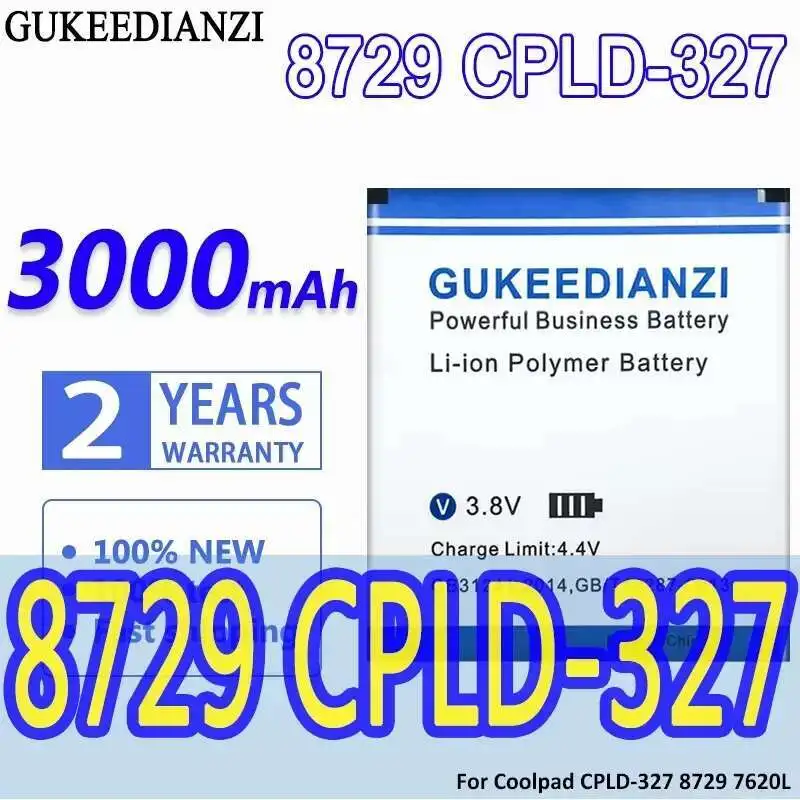 Safe 3000Mah Reliable Replacement For Coolpad Cpld-327 8729 7620L CPLD327 Mobile Phone Battery
Safe 3000Mah Reliable Replacement For Coolpad Cpld-327 8729 7620L CPLD327 Mobile Phone Battery