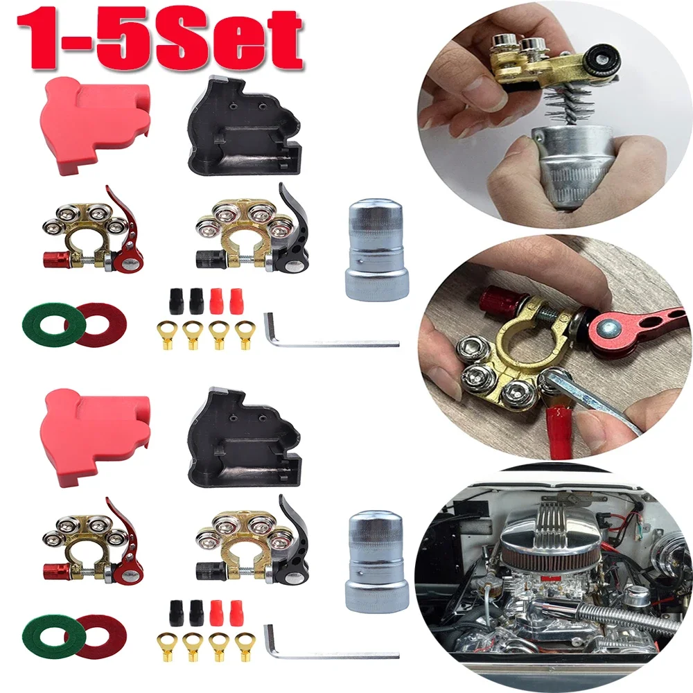 1-5 Set Battery Clamp Connector Positive Negative Car Top Post Battery Terminal with Hex Wrench Quick Release Connector for Auto
1-5 Set Battery Clamp Connector Positive Negative Car Top Post Battery Terminal with Hex Wrench Quick Release Connector for Auto