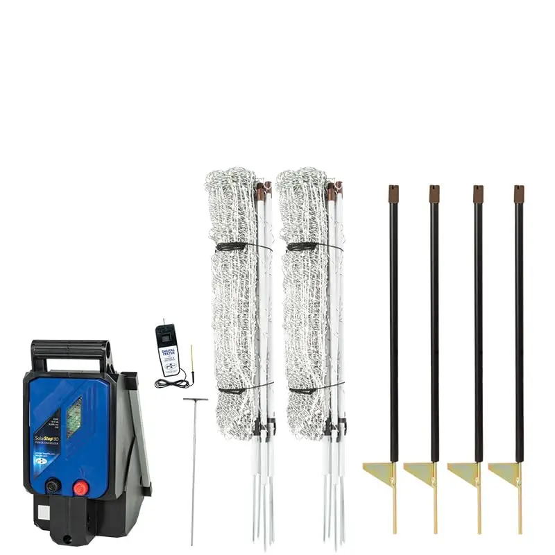 Premier 1 Pig Quikfence® Starter Kit | White/Black Electric Net Fence – 30""H X 100'L, Includes: Solar Energizer, Fibertuff
Premier 1 Pig Quikfence® Starter Kit | White/Black Electric Net Fence – 30""H X 100'L, Includes: Solar Energizer, Fibertuff