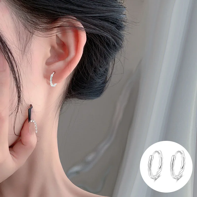 100% 925 Sterling Silver Geometric Earrings for Women Girl Simple Fashion Texture Design Jewelry Birthday Gift Dropshipping
100% 925 Sterling Silver Geometric Earrings for Women Girl Simple Fashion Texture Design Jewelry Birthday Gift Dropshipping