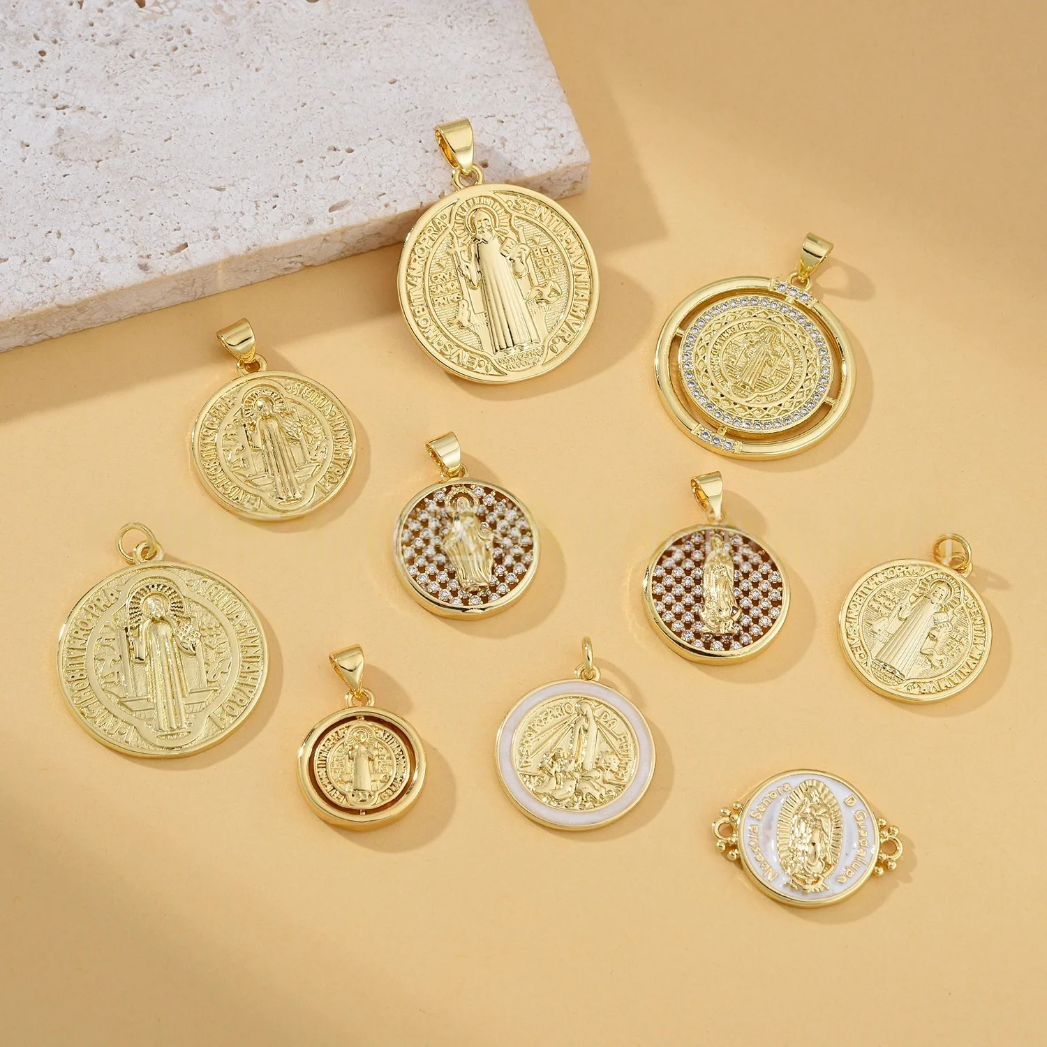 5 Pieces European and American Copper Virgin Mary Pendant Accessories DIY Pearl Necklace Jewelry Making Materials Wholesale
5 Pieces European and American Copper Virgin Mary Pendant Accessories DIY Pearl Necklace Jewelry Making Materials Wholesale