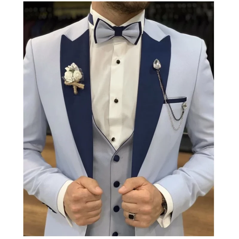 2023 Custom Made Single Breasted Man Suit Groom Tuxedo Costume Homme Three Pieces Wedding Suits (Jacket+Pants+Vest)
2023 Custom Made Single Breasted Man Suit Groom Tuxedo Costume Homme Three Pieces Wedding Suits (Jacket+Pants+Vest)