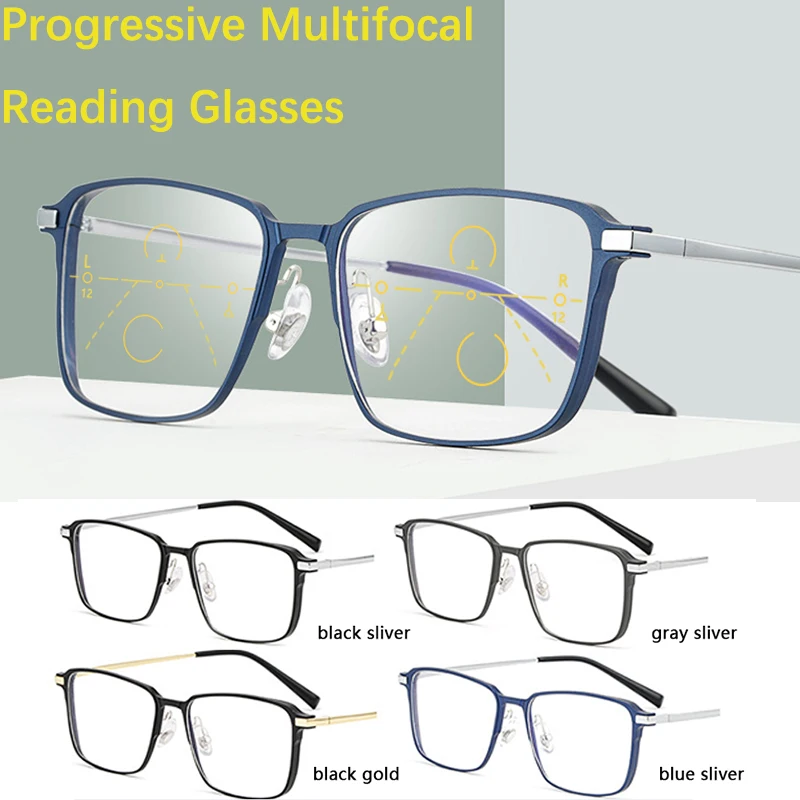 Pure Titanium Reading Glasses Multifocal Progressive Eyeglass Ultra-light Square Rim High Quality See Far Near Presbyopia gafas
Pure Titanium Reading Glasses Multifocal Progressive Eyeglass Ultra-light Square Rim High Quality See Far Near Presbyopia gafas