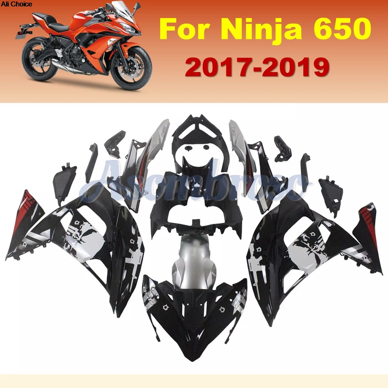 Motorcycle Injection Bodywork Full Fairing Kit For Kawasaki Ninja650 2017 2018 2019 ER6F EX650
Motorcycle Injection Bodywork Full Fairing Kit For Kawasaki Ninja650 2017 2018 2019 ER6F EX650