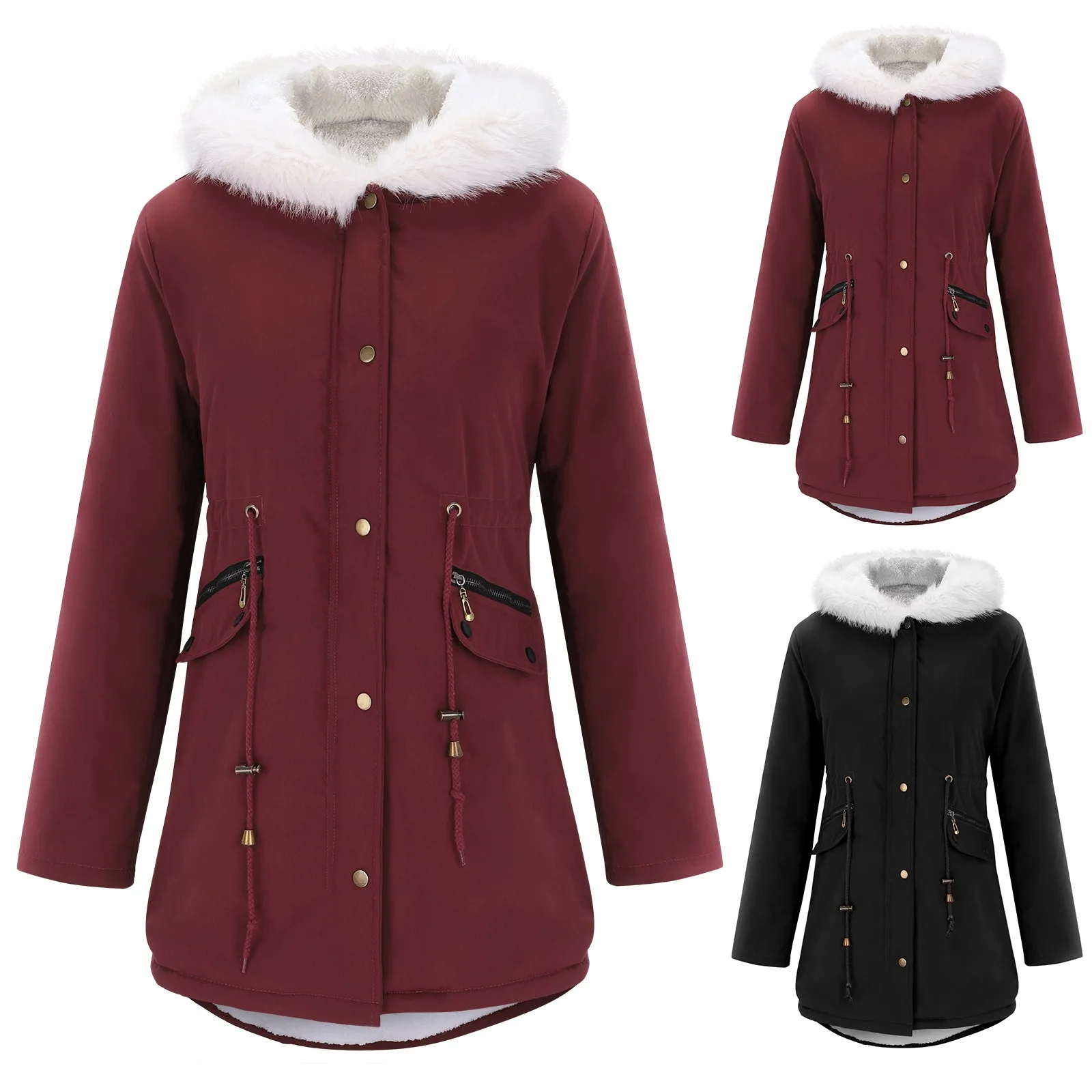 Women's Thickened Overcoat Warm Trendy Winter Fleece Lined Snow Coat Jacket Outwear Streetwear CoatFor Women
Women's Thickened Overcoat Warm Trendy Winter Fleece Lined Snow Coat Jacket Outwear Streetwear CoatFor Women