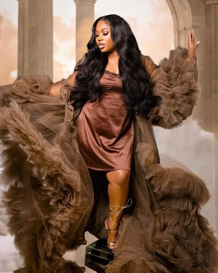 Великолепное пышное женское платье, длинный тюлевой халат, пышное платье для беременных для детского душа, свадебная ночная рубашка, одежда для сна, платья
Великолепное пышное женское платье, длинный тюлевой халат, пышное платье для беременных для детского душа, свадебная ночная рубашка, одежда для сна, платья