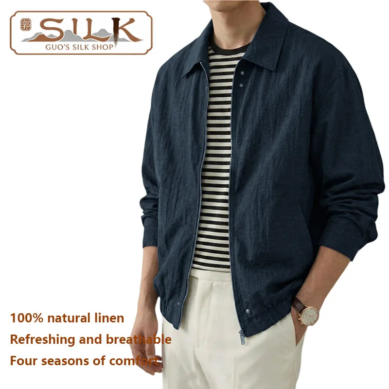 High-end Natural Pure Linen Men's Jacket - Spring Outdoor Casual Coat with Sweat Absorption and Breathability
High-end Natural Pure Linen Men's Jacket - Spring Outdoor Casual Coat with Sweat Absorption and Breathability