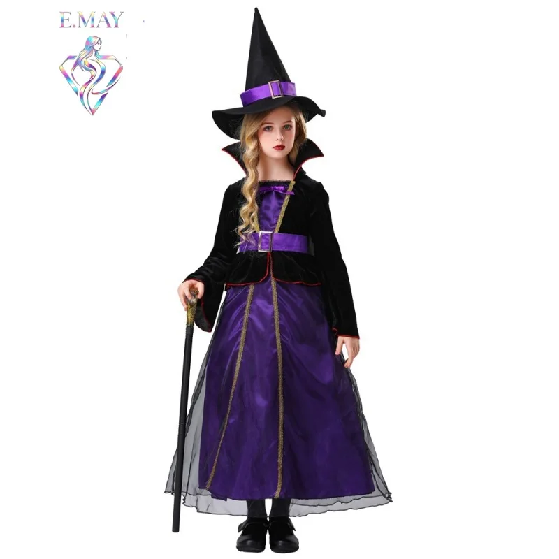 Children's Halloween Purple Style Witch Costume Stage Performance Outfit Makeup Dance Party Clothes Ladies' Ethnic Stage Costume
Children's Halloween Purple Style Witch Costume Stage Performance Outfit Makeup Dance Party Clothes Ladies' Ethnic Stage Costume