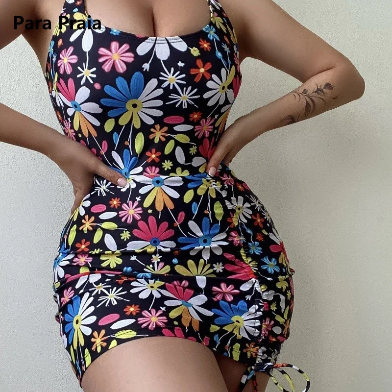 Para Praia Women 2024 New Print Sling Sexy High Waist Swimwear Summer Tankini Beach Wear Bathing Suit For Female Swim Dresses
Para Praia Women 2024 New Print Sling Sexy High Waist Swimwear Summer Tankini Beach Wear Bathing Suit For Female Swim Dresses
