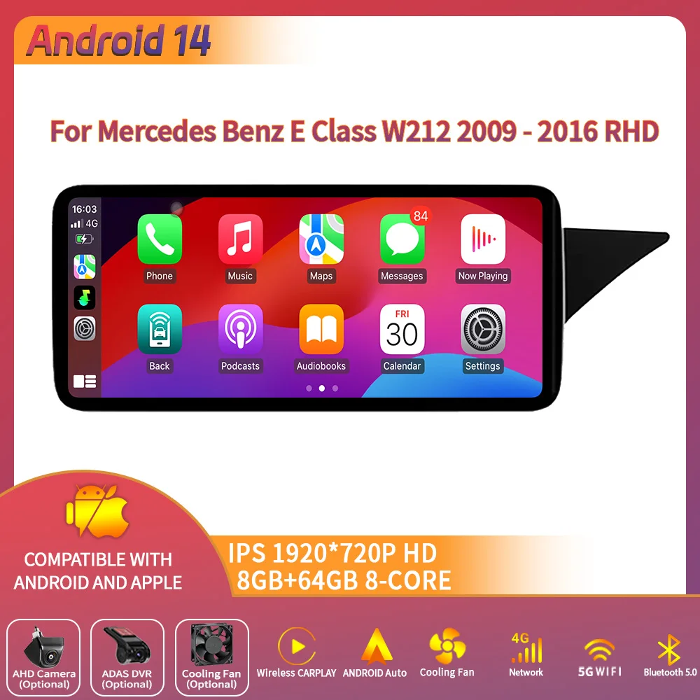 12,3 "для Mercedes Benz E Class W212 2009-2016 беспроводной правый руль Android BT Carplay 4G мультимедийный автомобильный радиоприемник с сенсорным экраном
12,3 "для Mercedes Benz E Class W212 2009-2016 беспроводной правый руль Android BT Carplay 4G мультимедийный автомобильный радиоприемник с сенсорным экраном