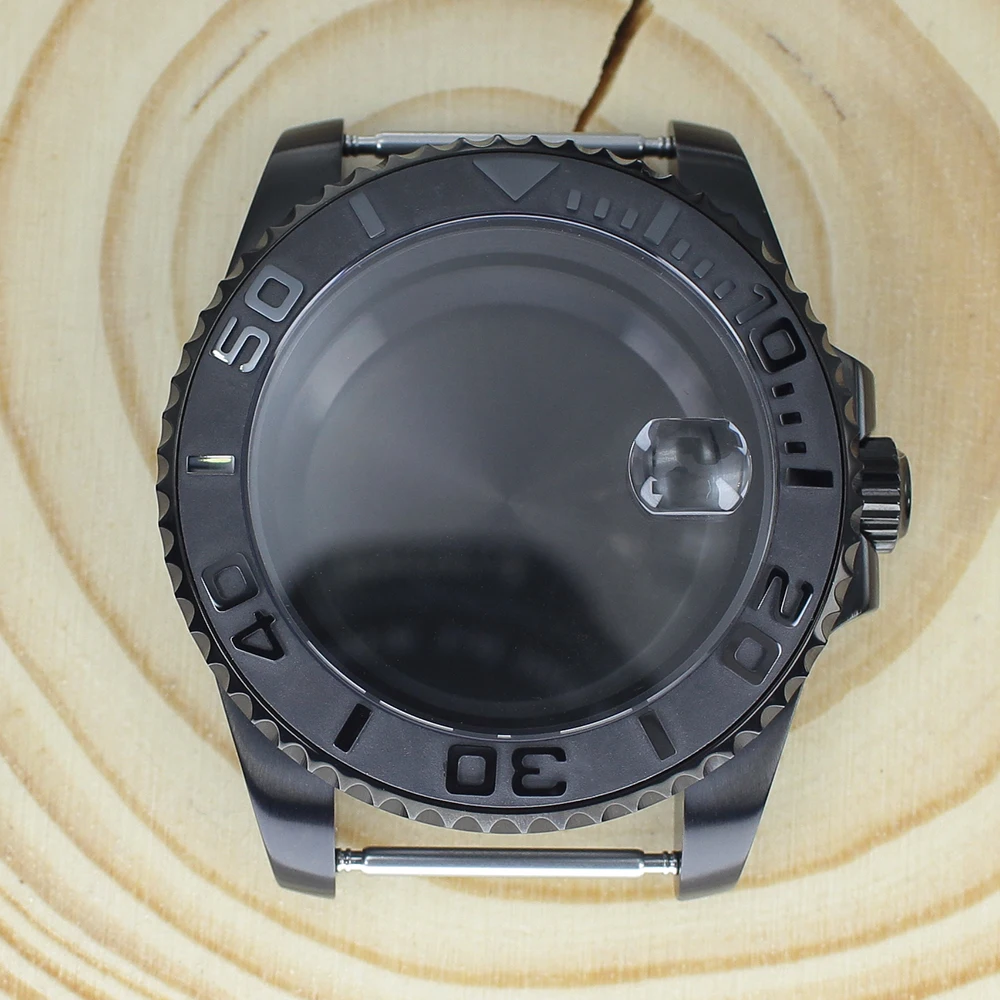 NH35 40mm PVD Black Yacht Mechanical Watch Case Sapphire for NH35 Nh36 Nh34 ETA2824 8215 Automatic Movt SKX mod Diver Bezel part
NH35 40mm PVD Black Yacht Mechanical Watch Case Sapphire for NH35 Nh36 Nh34 ETA2824 8215 Automatic Movt SKX mod Diver Bezel part