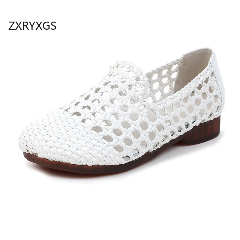 ZXRYXGS Sheepskin Woven Hollow Breathable Sandals 2026 New Round Toe Summer Women Sandals Flats Comfortable Large Size Sandals
ZXRYXGS Sheepskin Woven Hollow Breathable Sandals 2026 New Round Toe Summer Women Sandals Flats Comfortable Large Size Sandals