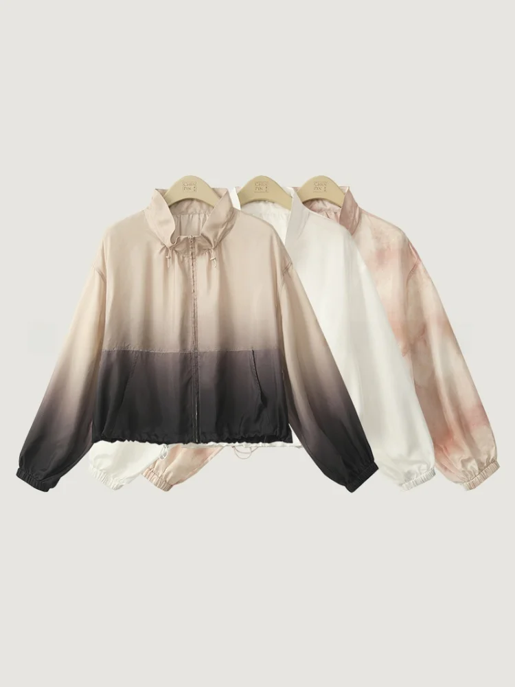 Dkchenpin Silk Power Spin Loose Women's Fashionable Summer Sun Protection Coat Long Sleeve Drawstring Hem Daily Wear
Dkchenpin Silk Power Spin Loose Women's Fashionable Summer Sun Protection Coat Long Sleeve Drawstring Hem Daily Wear