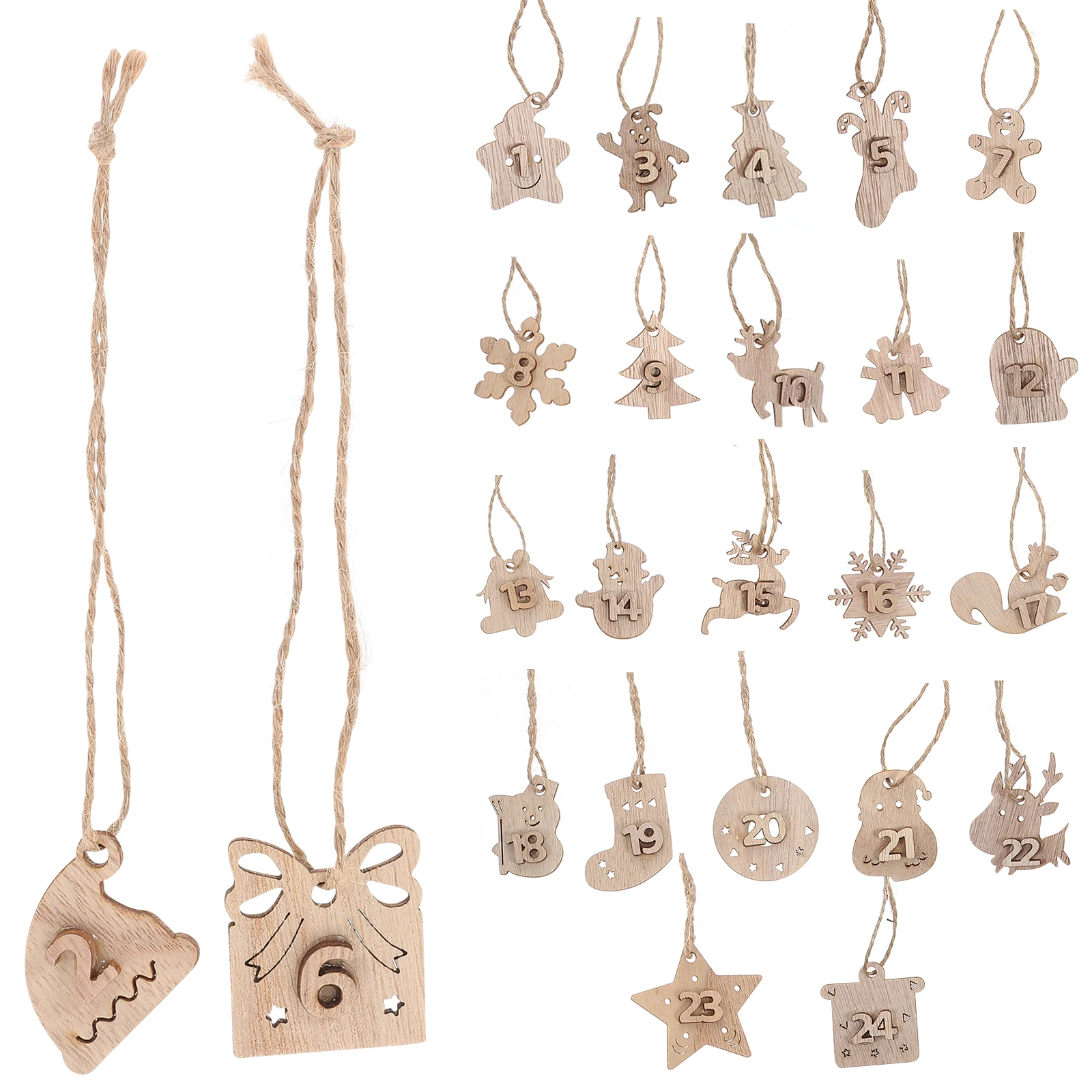 Christmas Countdown Calendar Tags DIY Crafts Gift Shaped Number Wooden Pendants Xmas Tree Decoration Lightweight Compact Size
Christmas Countdown Calendar Tags DIY Crafts Gift Shaped Number Wooden Pendants Xmas Tree Decoration Lightweight Compact Size