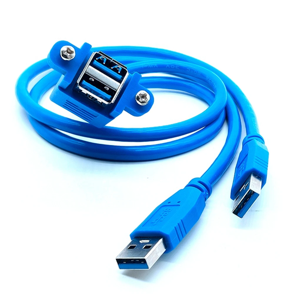 Double layer USB3.0 connected extension cable can be fixed. USB3.0 male to female extension cable with screw holes
Double layer USB3.0 connected extension cable can be fixed. USB3.0 male to female extension cable with screw holes