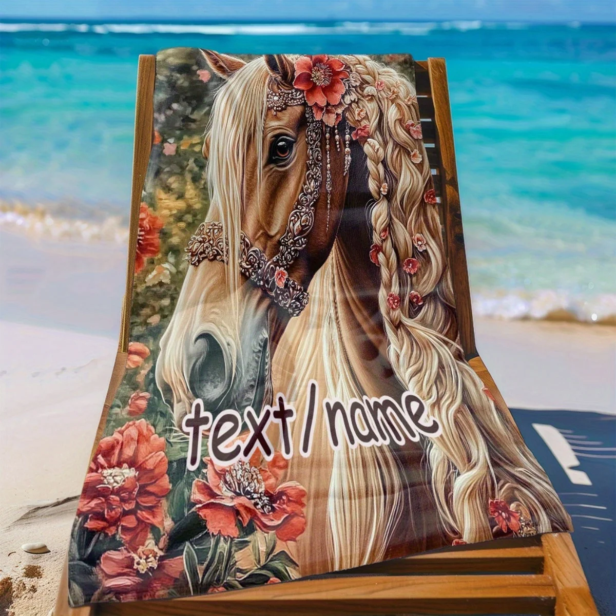 Custom Horse Beach Towel Personalized Name Text 160x80cm Microfiber Bath Towels All Season Soft Absorbent Blanket
Custom Horse Beach Towel Personalized Name Text 160x80cm Microfiber Bath Towels All Season Soft Absorbent Blanket