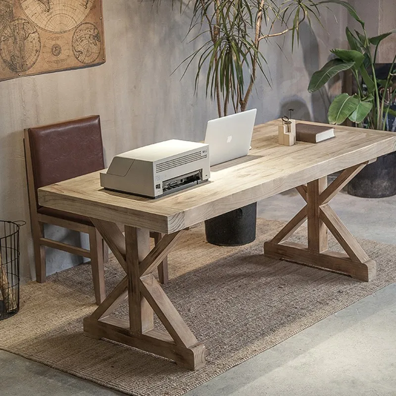 American all-solid wood retro desk, home-made old rectangular computer desk, restaurant commercial rice table desk
American all-solid wood retro desk, home-made old rectangular computer desk, restaurant commercial rice table desk